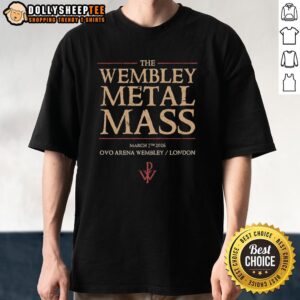 Alt Text: Nice The Wembley Metal Mass Wake Up The Wicked Tour T-Shirt for March 7, 2026, featuring bold graphics and vibrant colors.