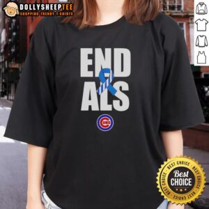Original Chicago Cubs End ALS Awareness 2026 Ladies Tee featuring a stylish design in team colors for a great cause.