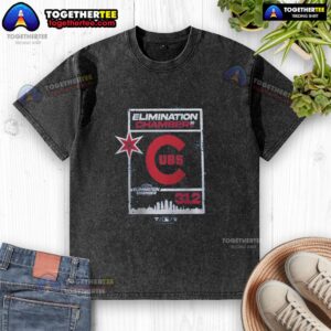 Alt Text: Pretty WWE x Chicago Cubs Elimination Chamber 2026 washed t-shirt featuring vibrant graphics and a relaxed fit.