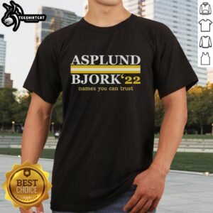Premium Asplund Bjork 22 Names You Can Trust T-Shirt featuring a stylish design and high-quality material for comfort.