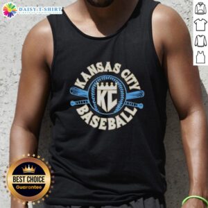 Awesome KC Baseball Crown and Bat Royal Tank Top featuring a stylish design for baseball fans and summer wear.