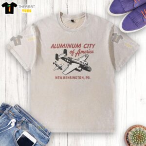 Pretty North American B-25 Mitchell washed t-shirt featuring the City of America design from New Kensington, PA.
