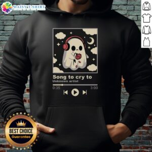 Cozy 'Good Song to Cry To' hoodie in a stylish design, perfect for expressing emotions and enjoying music.