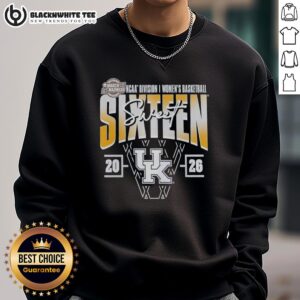Kentucky Wildcats 2026 March Madness Sweet 16 NCAA women's basketball tournament sweatshirt showcasing team pride.