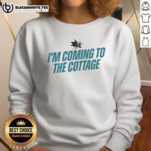 Stylish Nice San Jose Sharks sweatshirt perfect for cottage outings, showcasing team spirit and cozy comfort.