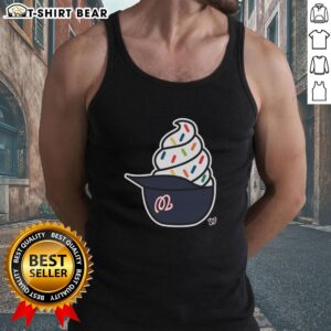 Alt Text: Original Washington Nationals ice cream tank top featuring vibrant team colors and a fun, playful design.