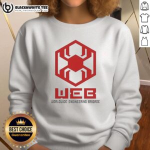 Good Web Worldwide Engineering Brigade sweatshirt featuring a modern design and vibrant colors, perfect for tech enthusiasts.