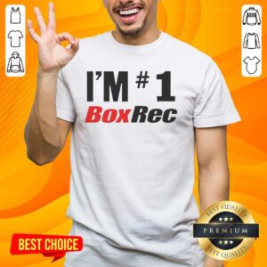 Alt Text: Premium I'M 1 Boxrec T-Shirt featuring a stylish design, perfect for boxing fans and enthusiasts.