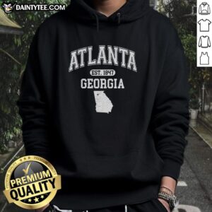 Good Atlanta Georgia Est. 1847 Varsity Hoodie in vibrant colors, showcasing a stylish and casual design for fans.