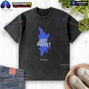 Original Phuket Pearl of the Andaman Thailand washed t-shirt featuring a vibrant beach design and relaxed fit.