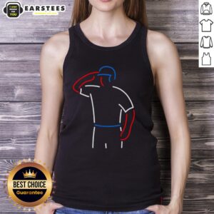 Awesome Neon Baseball Salute Tank Top featuring vibrant colors and a stylish design perfect for summer sportswear.