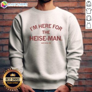 Stylish Top Here For The Heise Man sweatshirt displayed on a hanger, perfect for casual wear and cozy outfits.
