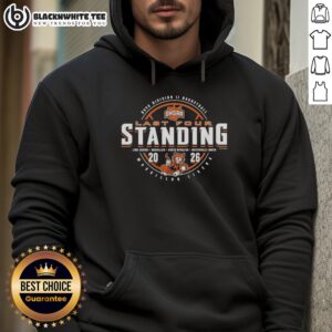 Original Massillon Tigers 2026 OHSAA Boys Basketball Division 2 Last Four Standing Hoodie displayed on a wooden background.