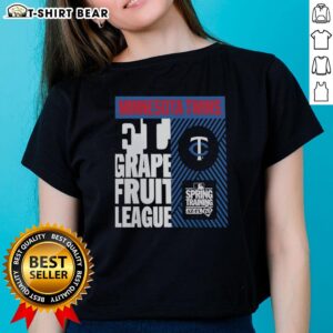 2026 Minnesota Twins Grapefruit League Spring Training ladies tee, featuring team logo and vibrant colors for fans.