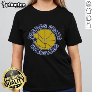Alt Text: Premium Golden State Warriors Mitchell & Ness ladies tee featuring team logo and stylish design for female fans.
