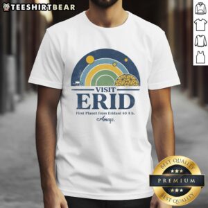 Official Visit Erid Colony T-Shirt featuring a vibrant design and logo, perfect for fans and collectors of sci-fi apparel.