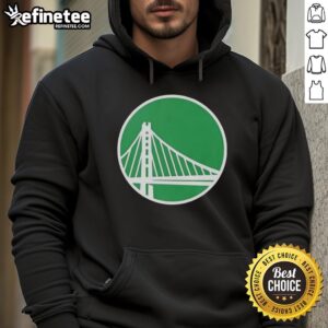 Alt Text: Premium Golden State Warriors white logo hoodie for St. Patrick's Day, featuring a festive design and comfortable fit.