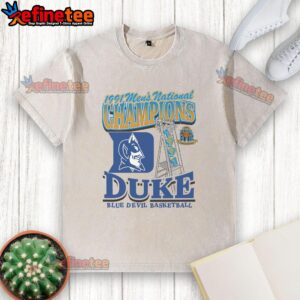 Official Duke Blue Devils Past Champs Tourney Win 47 Foundation Washed T-Shirt, featuring team colors and logo.