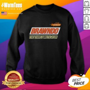 Awesome Brawndo The Thirst Mutilator sweatshirt featuring a vibrant graphic, perfect for fans of the cult classic movie.