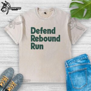 Official Defend Rebound Run Washed T-Shirt in soft fabric, featuring a stylish design perfect for casual wear.