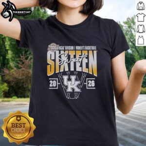 Alt Text: Premium Kentucky Wildcats 2026 Sweet 16 NCAA Women's Basketball Tournament ladies tee showcasing team spirit.