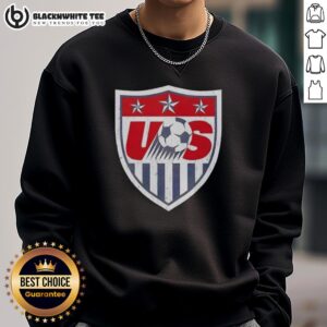 Good U.S. Soccer retro emblem logo sweatshirt featuring classic design and vibrant colors for fans of American soccer.