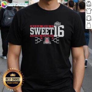 Hot Arizona Wildcats 2025 Sweet 16 Bound T-Shirt featuring team colors and logo, perfect for fans celebrating March Madness.