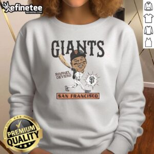 Awesome San Francisco Giants Rafael Devers sweatshirt featuring vibrant team colors and stylish design for fans.
