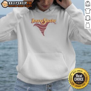 Vintage Iowa State Cyclones logo hoodie featuring a classic design, perfect for fans and collectors.