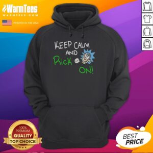 Keep Calm and Rick On hoodie featuring a stylish design, perfect for fans of Rick and Morty and casual streetwear.