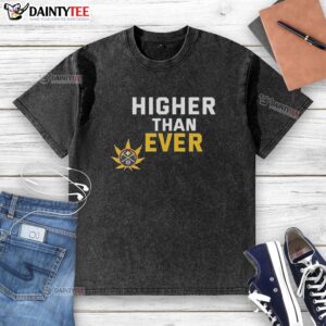 Alt Text: Nice Denver Nuggets Higher Than Ever washed t-shirt in vibrant colors, perfect for fans and casual wear.