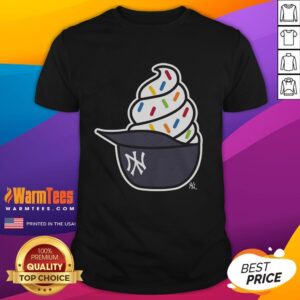 Nice New York Yankees ice cream T-shirt featuring a fun graphic and team colors, perfect for summer baseball fans.