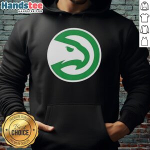 Alt Text: Awesome Atlanta Hawks white logo hoodie for St. Patrick's Day, featuring a stylish design perfect for fans.
