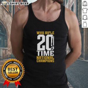 West Virginia Mountaineers 20-Time National Champions tank top showcasing team pride and spirit for fans.