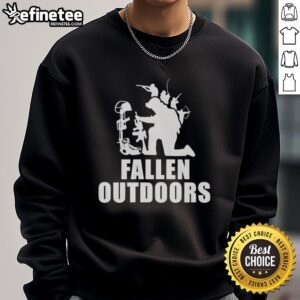 Alt Text: Premium Kaulig Racing Fallen Outdoors Sweatshirt featuring logo and outdoor-themed design, perfect for racing fans.