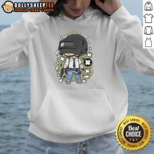 Chibi-style survivor hoodie from Official Battle Royale collection, featuring vibrant colors and unique gaming design.