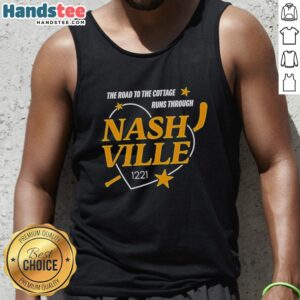 Premium Nashville Predators tank top featuring 'The Road To The Cottage' design, perfect for fans and summer outings.