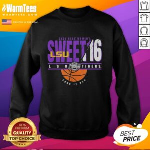 LSU Tigers NCAA Women's Sweet 16 2026 sweatshirt for Men's March Madness, featuring vibrant team colors and logo.
