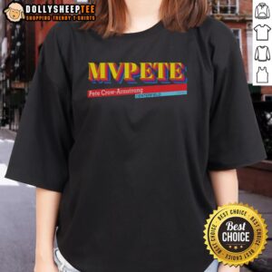 Alt Text: Retro baseball ladies tee featuring Pete Crow-Armstrong, perfect for fans of MVPete and centerfield enthusiasts.