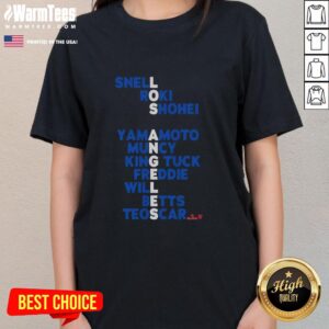 Nice Los Angeles Names 2026 Ladies Tee featuring stylish design and vibrant colors for trendy womens fashion.