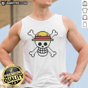 Alt Text: Jolly Roger One Piece tank top featuring vibrant design, perfect for fans of the popular anime and manga series.