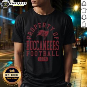 Premium Tampa Bay Buccaneers Property 1976 T-Shirt featuring vintage design and team colors for fans and collectors.