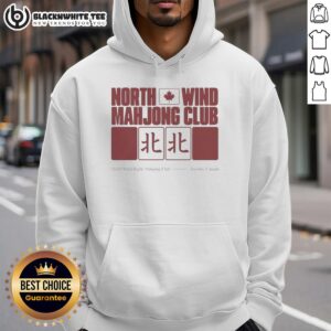 Cozy Nice North Wind Mahjong Club hoodie featuring a stylish design, perfect for fans in Toronto, Canada.