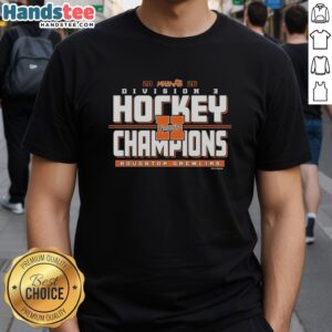 Awesome Houghton Gremlins 2026 MHSAA Hockey Division 3 Champions T-Shirt featuring team logo and celebratory design.