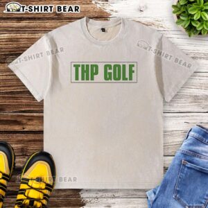 Alt Text: Awesome The Hackers Paradise THP Golf Washed T-Shirt in soft fabric, showcasing a stylish design for golf enthusiasts.
