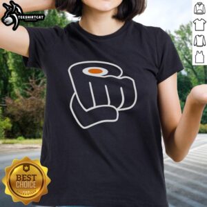 Good Fist Tough Philadelphia Flyers Hockey Knuckles Ladies Tee featuring a bold graphic design and vibrant team colors.