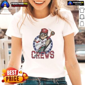 Alt Text: Nice Nationals Dylan Crews signature ladies tee showcasing stylish design and team spirit for female fans.