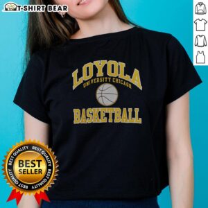 Alt Text: Nice Loyola Chicago Ramblers Champion 2010s ladies tee in vibrant colors showcasing team spirit and style.