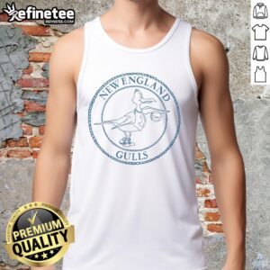 Awesome New England Gulls tank top featuring a vibrant design perfect for summer beach outings and casual wear.