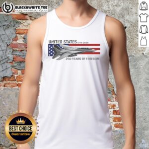 Alt Text: Awesome United States 250th Anniversary 1776-2026 F-14 Tomcat Freedom Tank Top, celebrating American history.